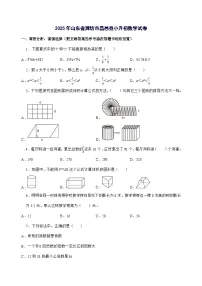 [小升初]2025年山东省潍坊市昌邑县六年级下册数学试题[附答案]
