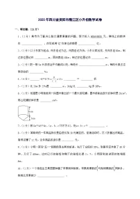 [小升初]2025年四川省资阳市雁江区六年级下册数学试题[附答案]