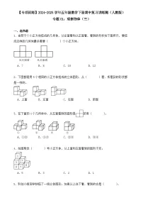 专题01：观察物体（三）（专项训练）（学生版）-2024-2025学年五年级数学下册期中复习讲练测（人教版）-A4