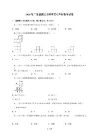【小升初】2025年广东省湛江市麻章区六年级下册期末数学试题【附答案】