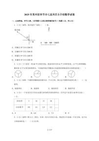 【小升初】2025年贵州省毕节市七星关区六年级下册期末数学试题【附答案】