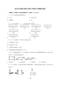 【小升初】2025年内蒙古通辽市科左中旗六年级下册期末数学试题【附答案】