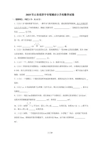 【小升初】2025年山东省济宁市邹城市六年级下册期末数学试题【附答案】