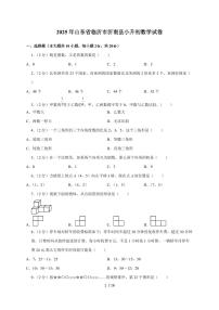 【小升初】2025年山东省临沂市沂南县六年级下册期末数学试题【附答案】