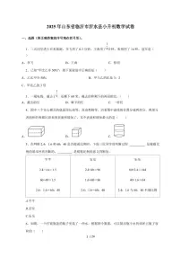【小升初】2025年山东省临沂市沂水县六年级下册期末数学试题【附答案】