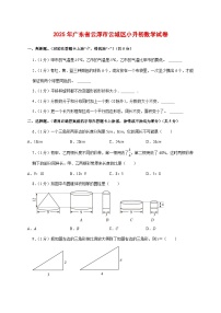 （小升初）2025年广东省云浮市云城区初一新生入学分班考试数学检测试卷（含解析）
