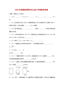 （小升初）2025年河南省信阳市光山县初一新生入学分班考试数学检测试卷（含解析）