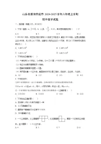 山东省威海荣成市2024-2025学年六年级上学期期中数学试卷（学生版）