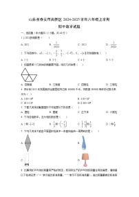山东省泰安市高新区2024-2025学年六年级上学期期中数学试卷（学生版）
