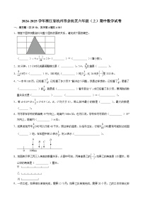 2024-2025学年浙江省杭州市余杭区六年级（上）期中数学试卷
