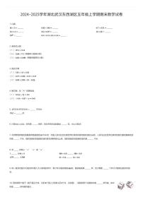 2024~2025学年湖北武汉东西湖区五年级上学期期末数学试卷（有答案解析）