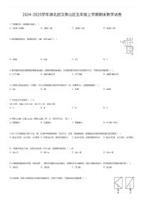 2024~2025学年湖北武汉青山区五年级上学期期末数学试卷（有答案解析）