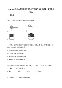 2024-2025学年山东省滨州市惠民县青岛版六年级上册期中测试数学试卷