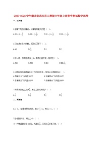 2025~2026学年湖北省武汉市人教版六年级上册期中数学试题（含答案）