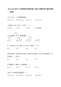 2025-2026学年广东省深圳市北师大版三年级上册期中练习数学试卷（含答案）