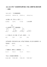 2025-2026学年广东省深圳市北师大版三年级上册期中练习数学试卷（含答案）