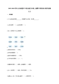 20255~2026学年山东省德州市青岛版三年级上册期中素养展示数学试卷（二）含答案