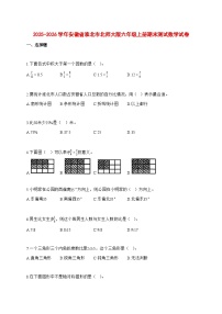 2025—2026学年安徽省淮北市北师大版六年级上学期期末数学检测试卷