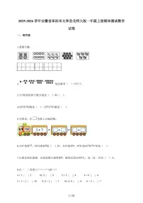 2025-2026学年安徽省阜阳市太和县北师大版一年级上册期末数学试题（含答案）