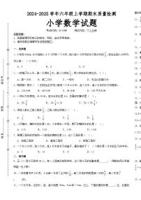 期末培优高频易错押题卷(试题)-2024-2025学年六年级上册数学苏教版A3版-A4