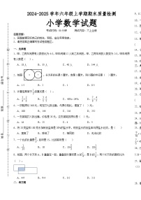 期末培优高频易错押题卷(试题)-2024-2025学年六年级上册数学北师大版A3版-A4