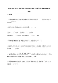 【小升初】2025-2026学年江苏省盐城市盐都区苏教版六年级下册期中测试数学试题（含答案）