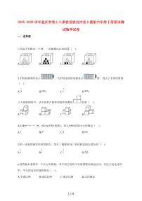 【小升初】2025~2026学年重庆市秀山土家族苗族自治县人教版六年级下册期末数学试卷（含解析）