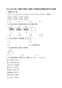 数列中的规律练习 2025-2026学年小学数学六年级上册 期末必刷题 人教版