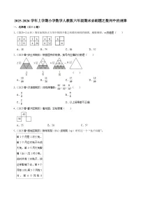 数列中的规律练习 2025-2026学年小学数学六年级上册 期末必刷题 人教版