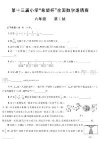 第十三届小学“希望杯”全国数学邀请赛试题六年级 第1试（含答案）