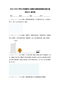 【期末真题培优】专项05 操作题-2025-2026学年六年级数学上册期末真题培优精练北师大版（含答案解析）