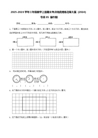 （期末考点培优）专项05 操作题-2025-2026学年三年级数学上册期末考点培优精练北师大版（2024）（含答案解析）