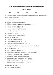 （期末考点培优）专项03 判断题-2025-2026学年五年级数学上册期末考点培优精练北师大版（含答案解析）