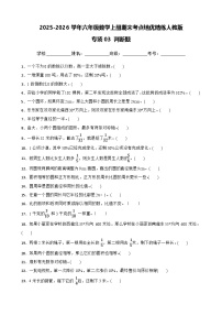 （期末考点培优）专项03 判断题-2025-2026学年六年级数学上册期末考点培优精练人教版（含答案解析）