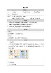 北师大版（2024）六年级下册比例的认识表格教学设计及反思