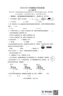 湖南省常德市澧县2024-2025学年六年级上学期期末考试数学试题