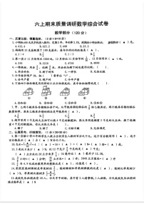 江苏省宿迁市沭阳县第一实验小学2024-2025学年六年级上学期12月期末综合（数学 科学）试题