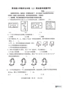 山东省聊城市冠县2024-2025学年五年级上学期期末数学试卷