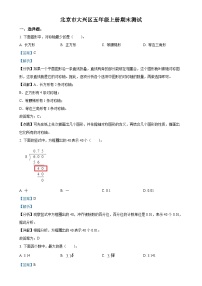 北京市大兴区人教版五年级上册期末测试数学试卷（解析版）-A4