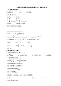 小学数学人教版（2024）六年级上册倒数的认识综合训练题