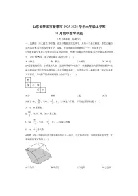 山东省泰安市新泰市2025-2026学年六年级上学期11月期中数学试卷（学生版）