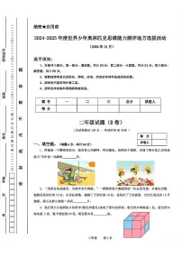 2024-2025年度世界少年奥林匹克思维能力测评地方选拔活动二年级数学试题（B卷）（附答案）