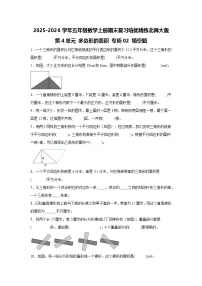 （期末考点）第4单元 多边形的面积 专项02 填空题-2025-2026学年五年级数学上册期末复习培优精练北师大版（含答案解析）