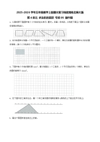 （期末考点）第4单元 多边形的面积 专项05 操作题-2025-2026学年五年级数学上册期末复习培优精练北师大版（含答案解析）