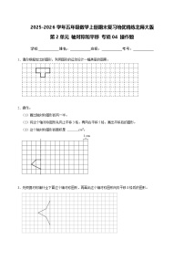 （期末考点）第2单元 轴对称和平移 专项04 操作题-2025-2026学年五年级数学上册期末复习培优精练北师大版（含答案解析）