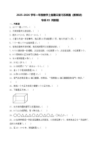 （期末考点）2025-2026学年一年级数学上册期末复习苏教版（新教材）专项03 判断题练习（含答案解析）