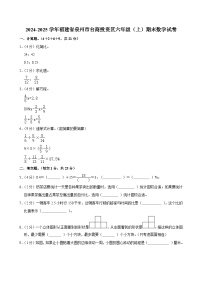 2024-2025学年福建省泉州市台商投资区六年级（上）期末数学试卷