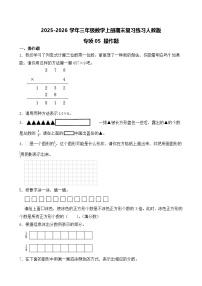 （期末考点）2025-2026学年三年级数学上册期末复习练习人教版专项05 操作题（含答案解析）