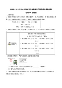 （期末考点）2025-2026学年六年级数学上册期末考点培优精练北师大版专项06 应用题（含答案解析）