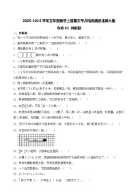 （期末考点）2025-2026学年五年级数学上册期末考点培优精练北师大版专项03 判断题（含答案解析）